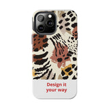 Leopard Print Tough Phone Case – Customizable “Design it Your Way” Protective Cover