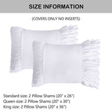 Closeout - Pack of 2 French Country Style Chic Ruffle Pillow Shams