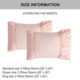 Closeout - Pack of 2 French Country Style Chic Ruffle Pillow Shams