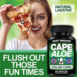 Cape Aloe Colon Cleanse, Detox & Flush - 90 Capsules. Gentle Constipation Relief