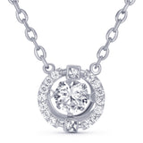 Crystal Halo Pendant Necklace