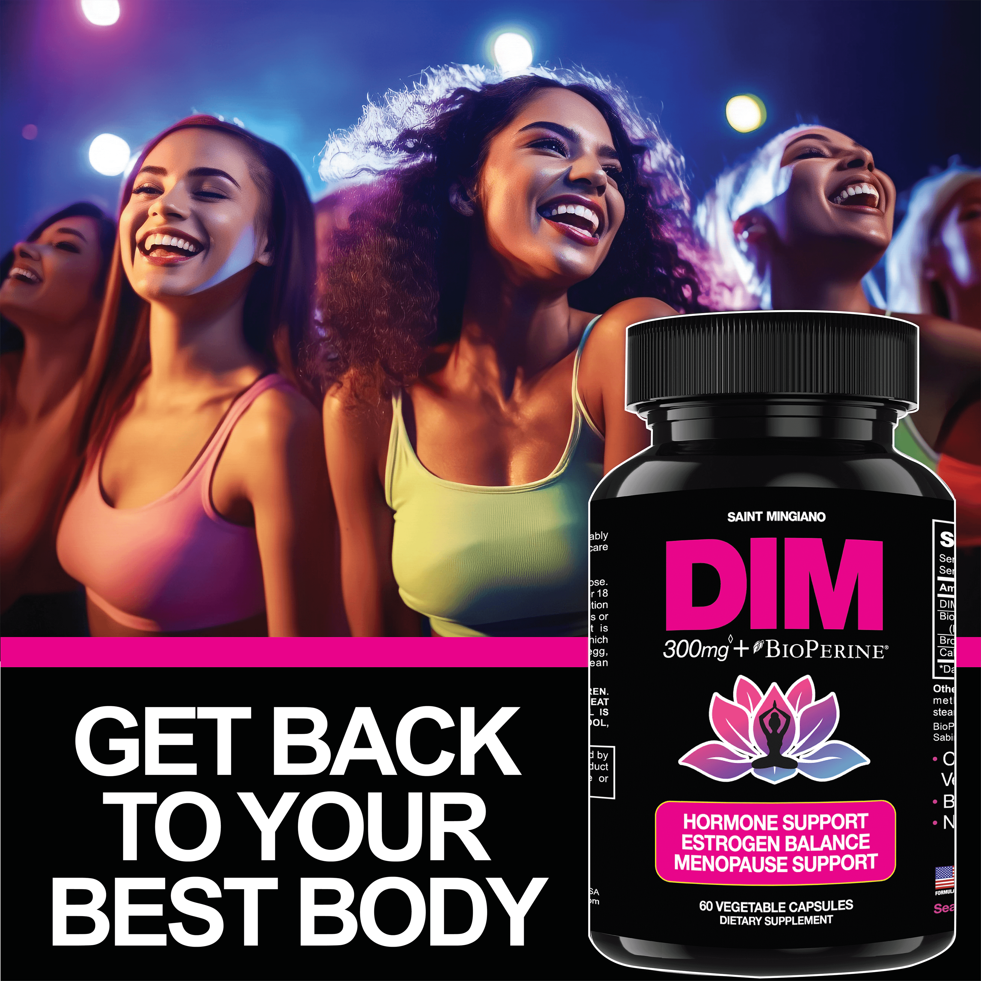 DIM Supplement 300 mg Supplements | Hormone Estrogen and Menopause Balance for Women