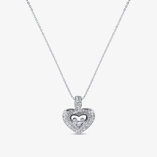 Tryndi Floating Heart Necklace