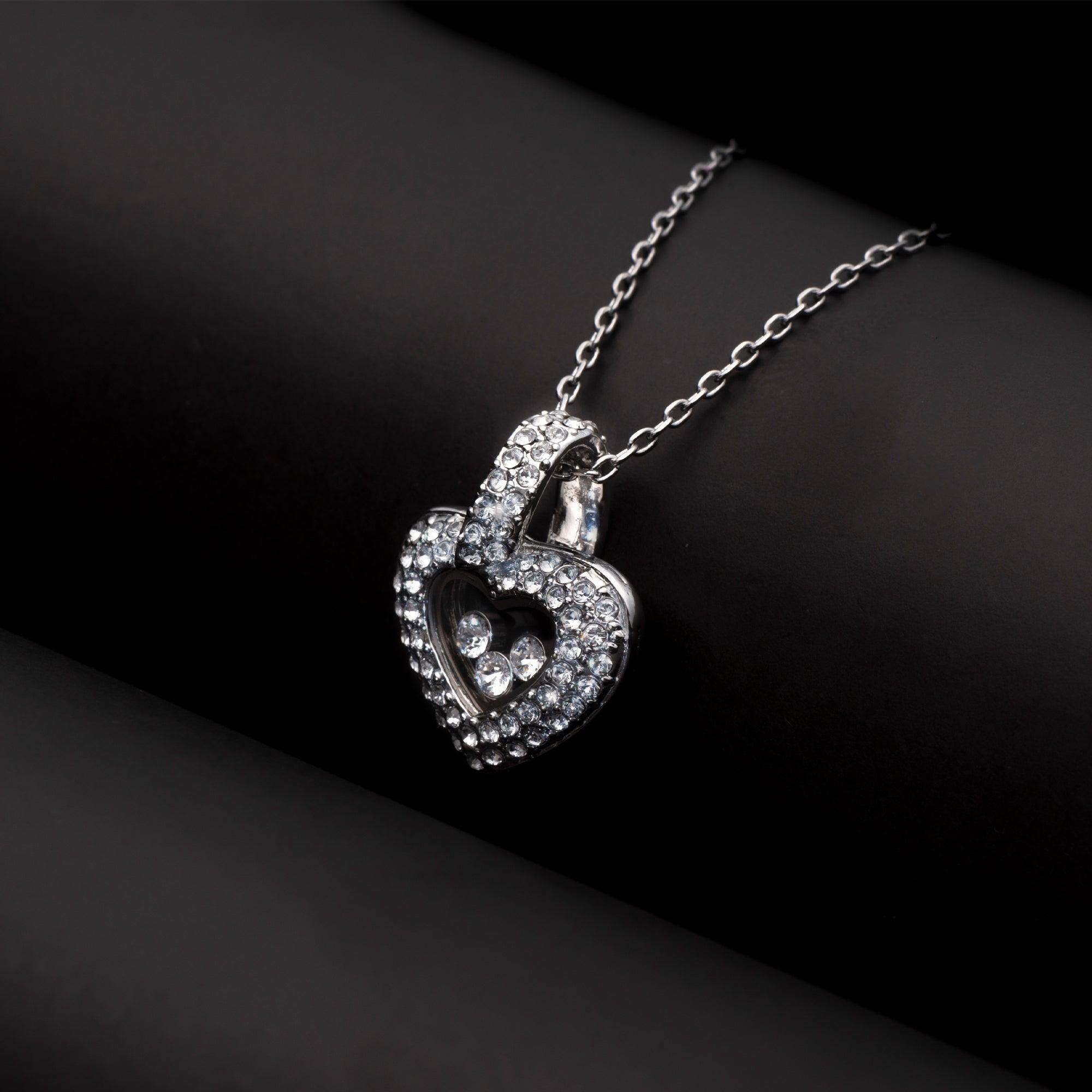 Tryndi Floating Heart Necklace