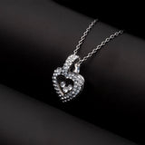 TRYNDI™ To My Wife Floating Heart Necklace With Authentic Swarovski Crystals