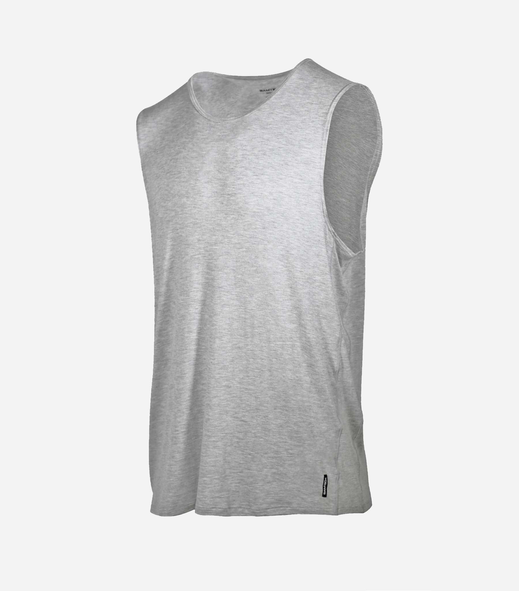 Bamboo Aerotech Tank - Heather Grey XL Black