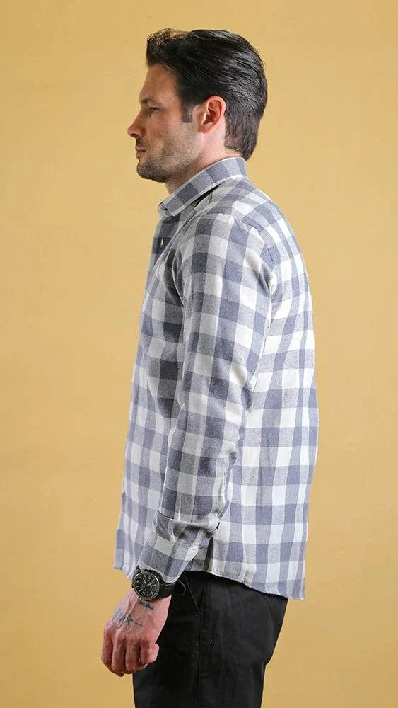 The Woodsman Shirt(silver Plaid)