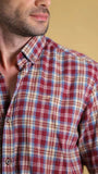 The Woodsman Shirt(Crimson Plaid)