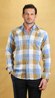 The Woodsman Shirt(Blue&Pea Plaid)