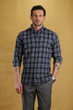 The Woodsman Shirt(Navy Plaid)