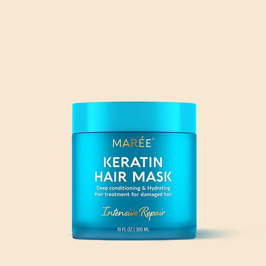 Masque à la kératine pour cheveux abîmés