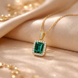 5CT (11mm) Royal Emerald Moissanite Necklace