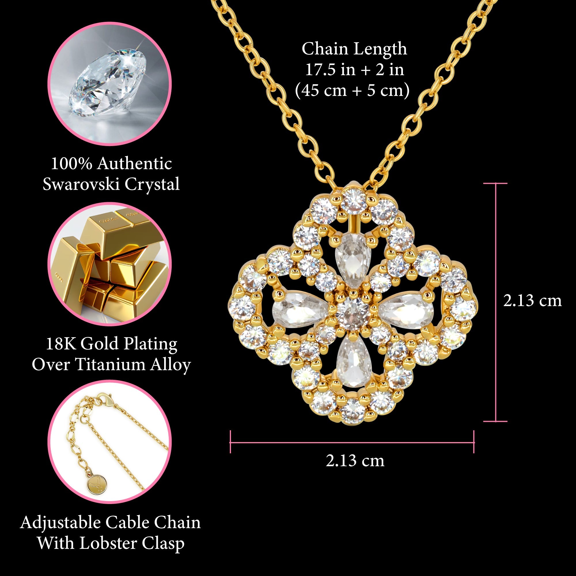 Luxe Clover Pendant Necklace