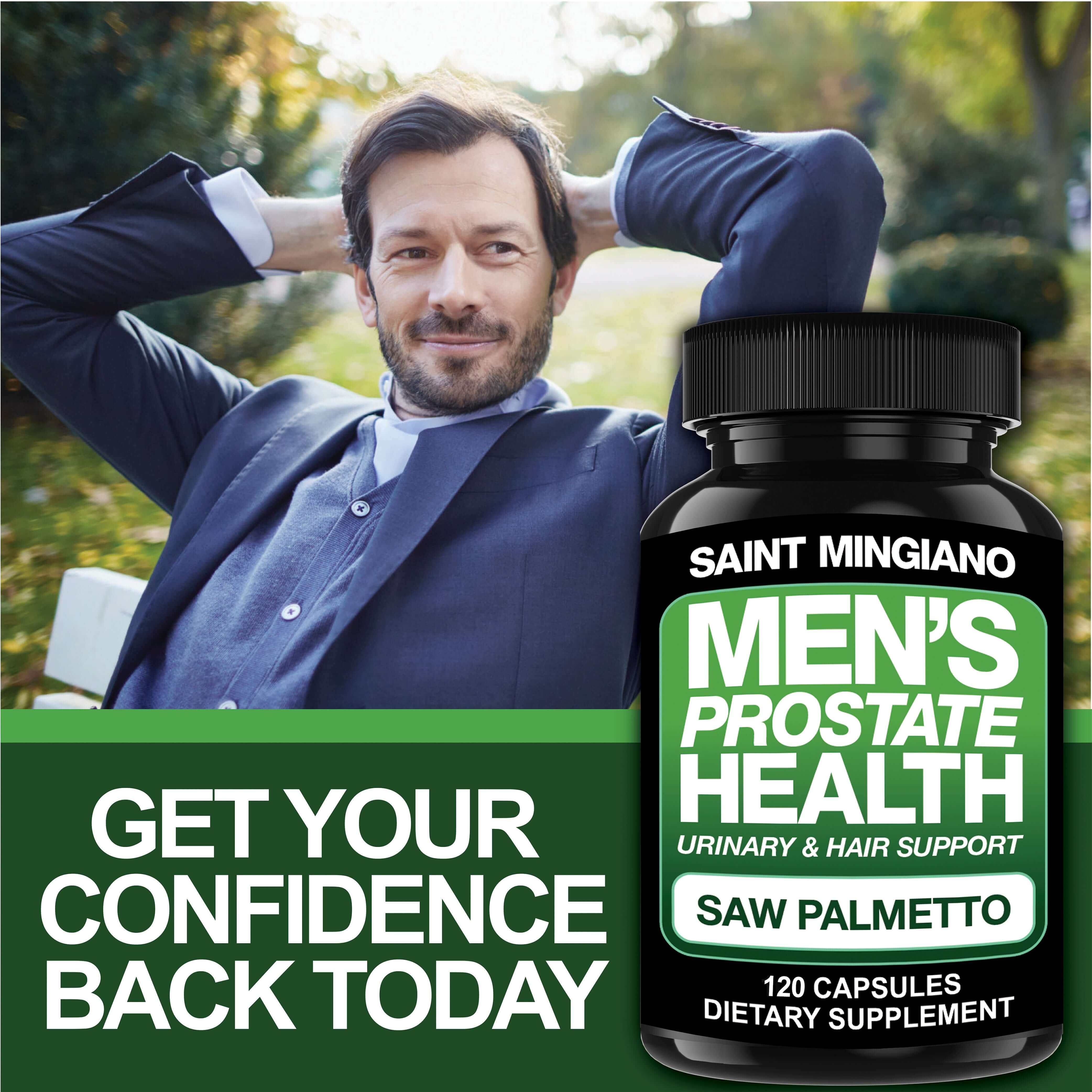 Men's Prostate Health - 120 Capsules of Advanced Prostate Supplements for Men with Saw Palmetto