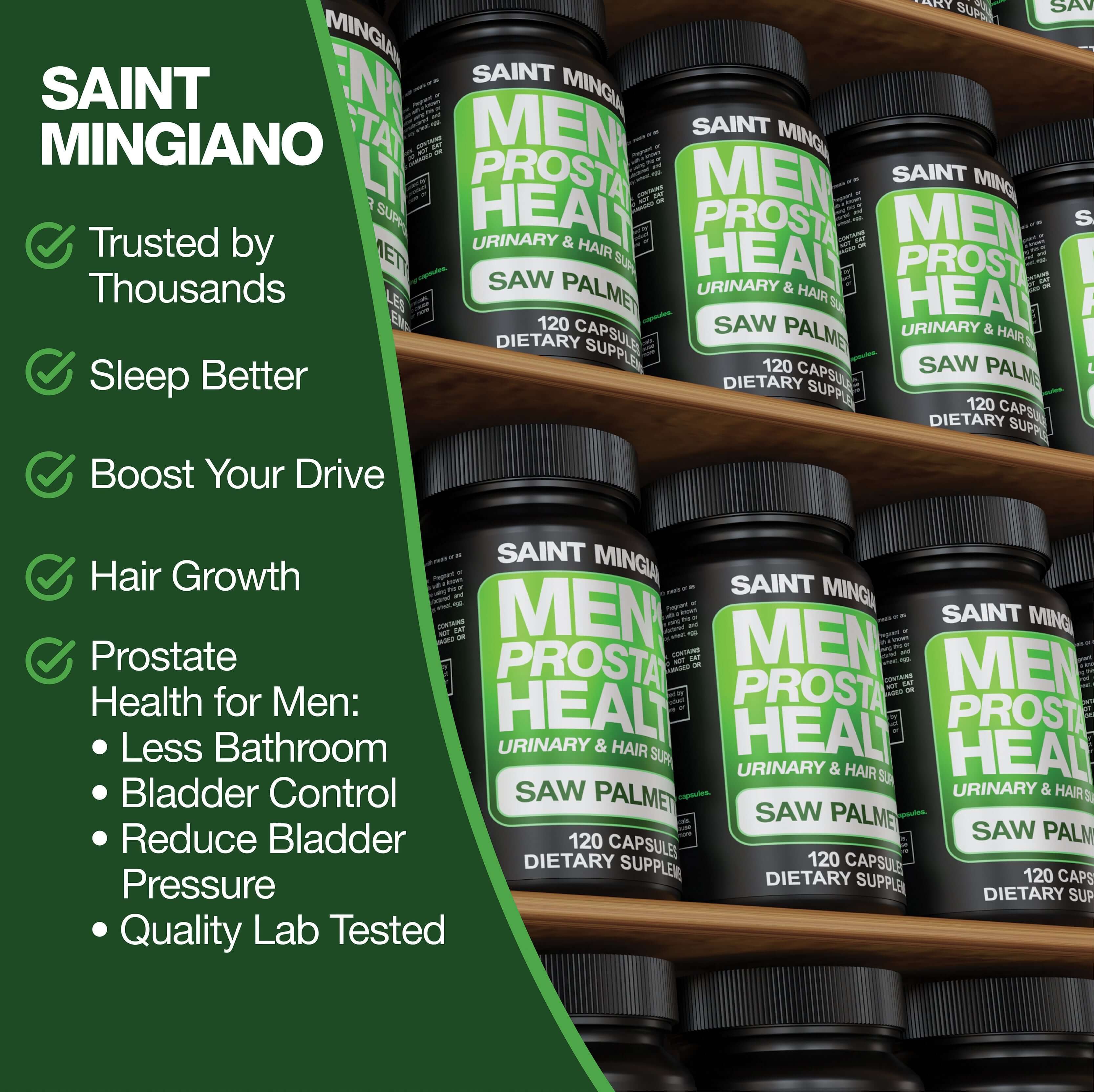 Men's Prostate Health - 120 Capsules of Advanced Prostate Supplements for Men with Saw Palmetto