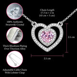 Double Heart Pendant Necklace