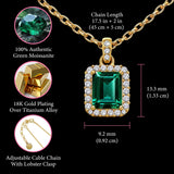 5CT (11mm) Royal Emerald Moissanite Necklace