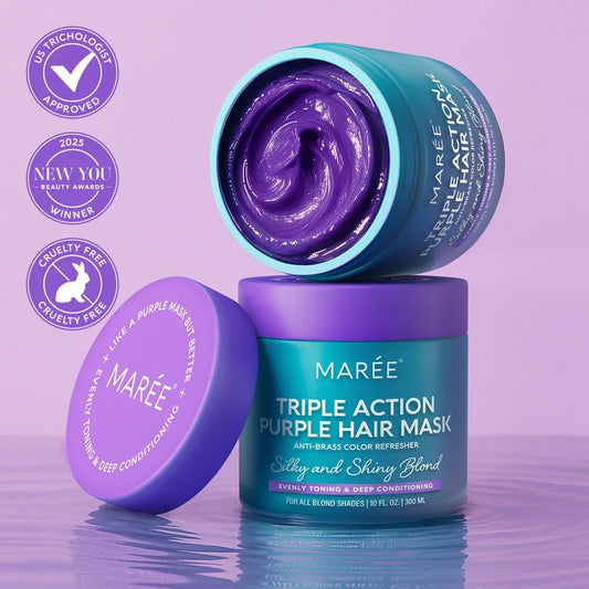 Masque violet pour cheveux blonds