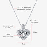 TRYNDI™ To My Amazing Soulmate Floating Heart Necklace With Authentic Swarovski Crystals