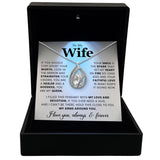 To My Beautiful Wife - I Love You, Always &  Forever - Orbital Birdcage Necklace