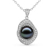 Tahitian Black Pearl Circle Necklace