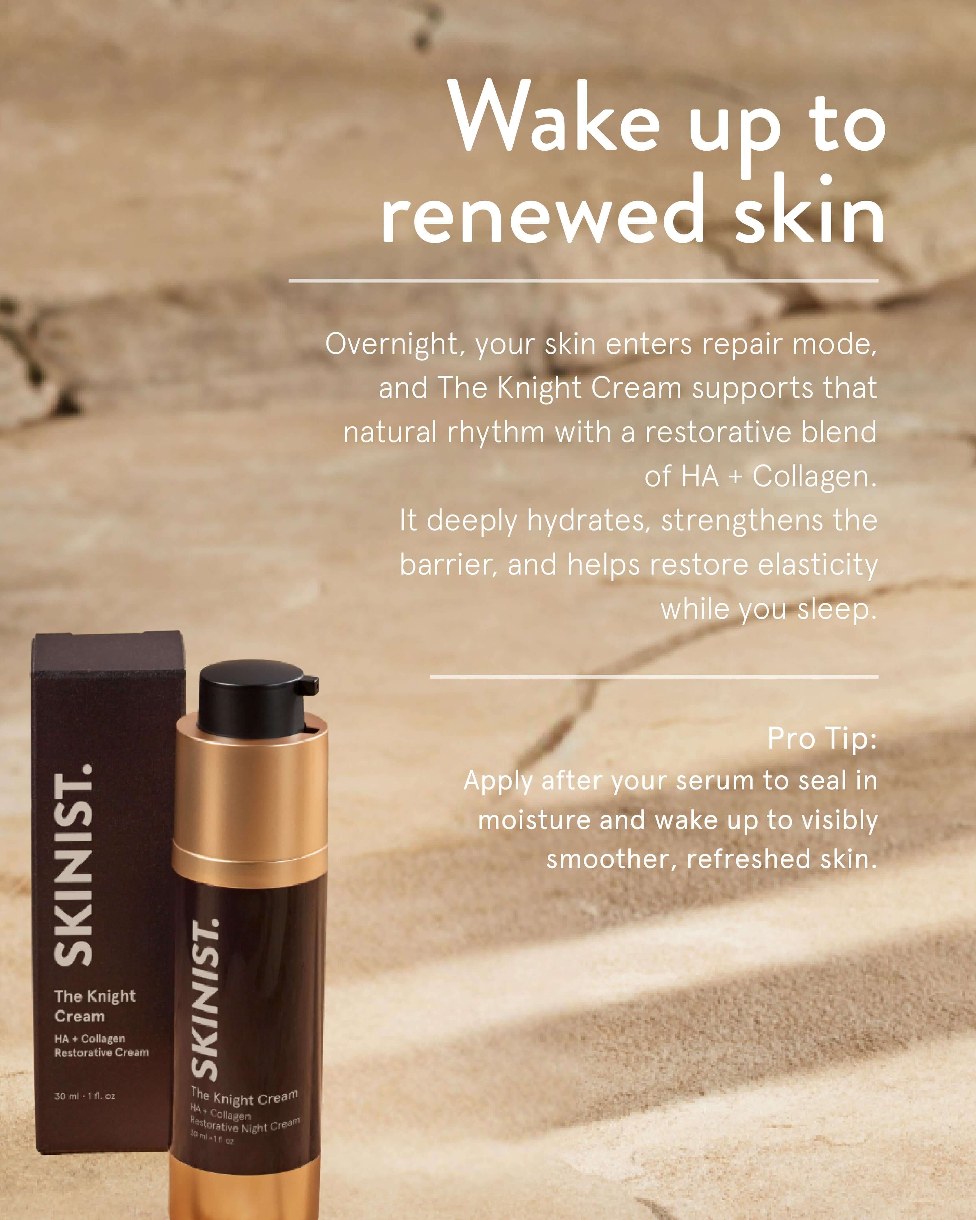 The Knight Cream: Ultra-Moisturizing Night Cream with Hyaluronic Acid and Peptides