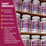 Thyroid Support Supplement with Iodine |120 Capsules to Help Body Mass & Improve Energy