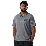 Adidas space-dyed polo with custom company logo print
