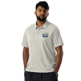 Adidas space-dyed polo with custom company logo print