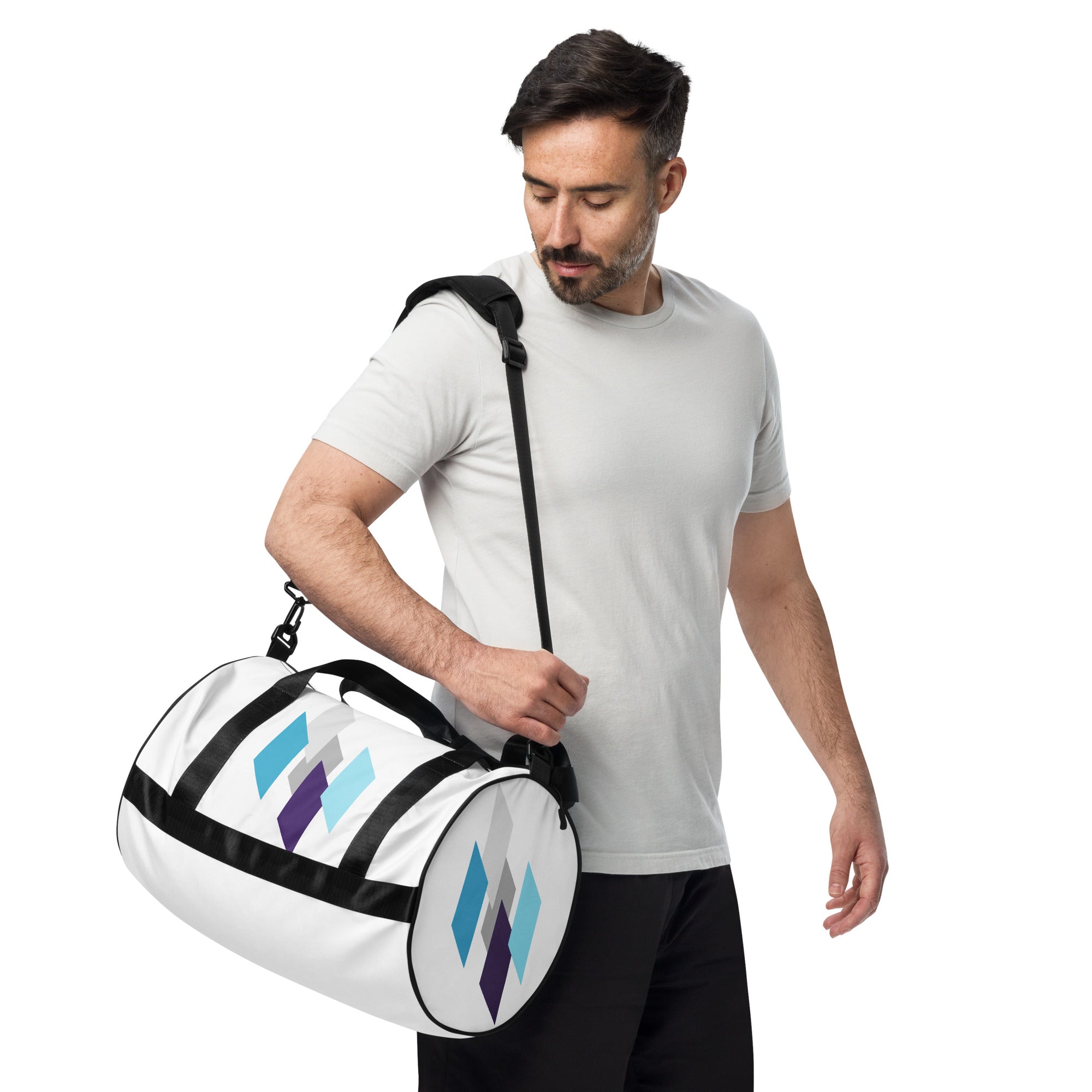 All-over print gym duffel bag