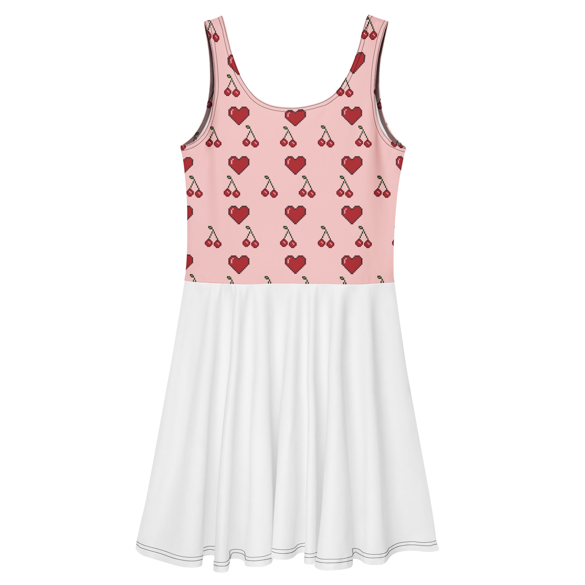 Eco-Chic Sleeveless Skater Dress - Vibrant Elegance