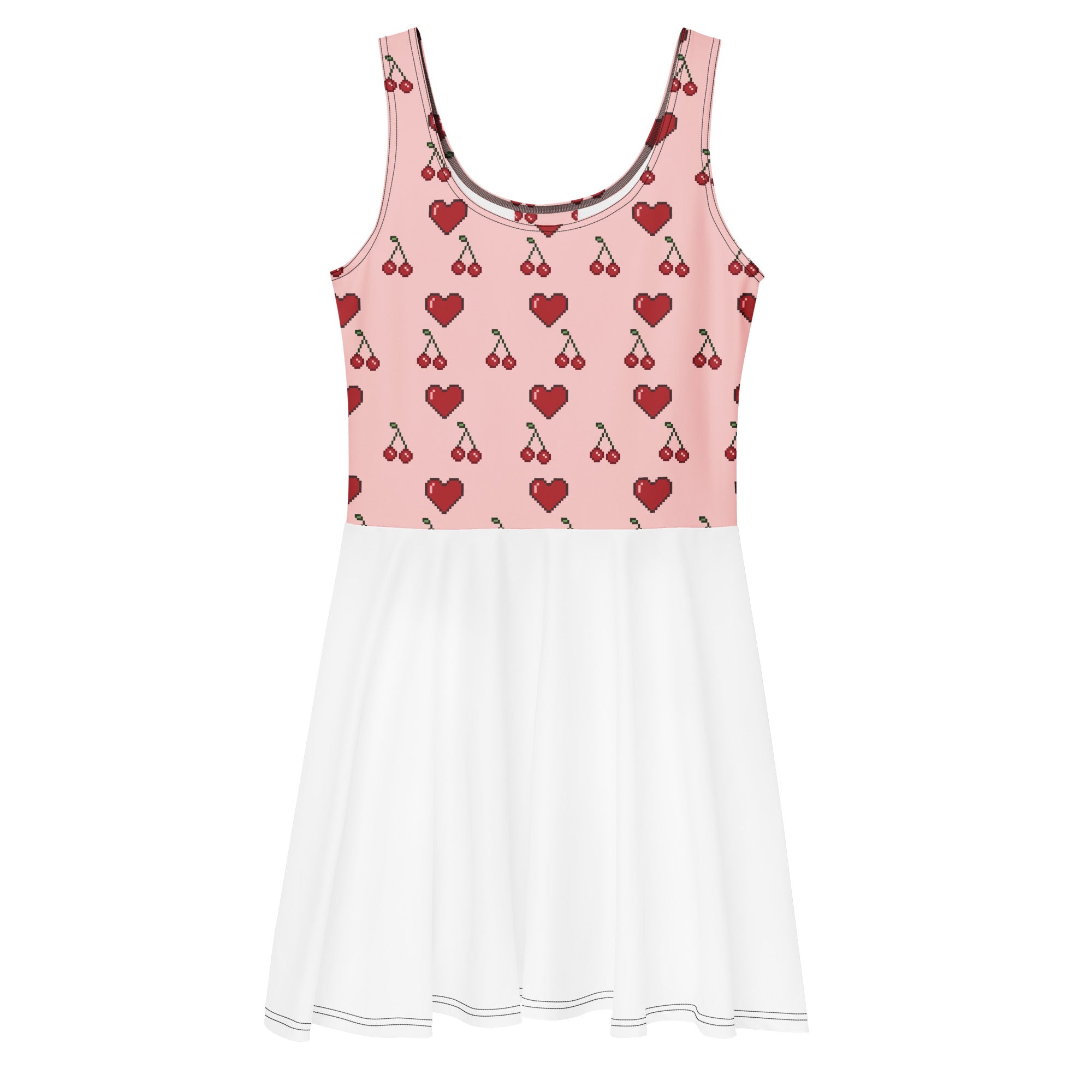Eco-Chic Sleeveless Skater Dress - Vibrant Elegance