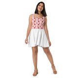 Eco-Chic Sleeveless Skater Dress - Vibrant Elegance Multicolor