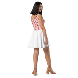 Eco-Chic Sleeveless Skater Dress - Vibrant Elegance