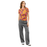 All-Over Print Women’s Cotton Crew Neck T-Shirt