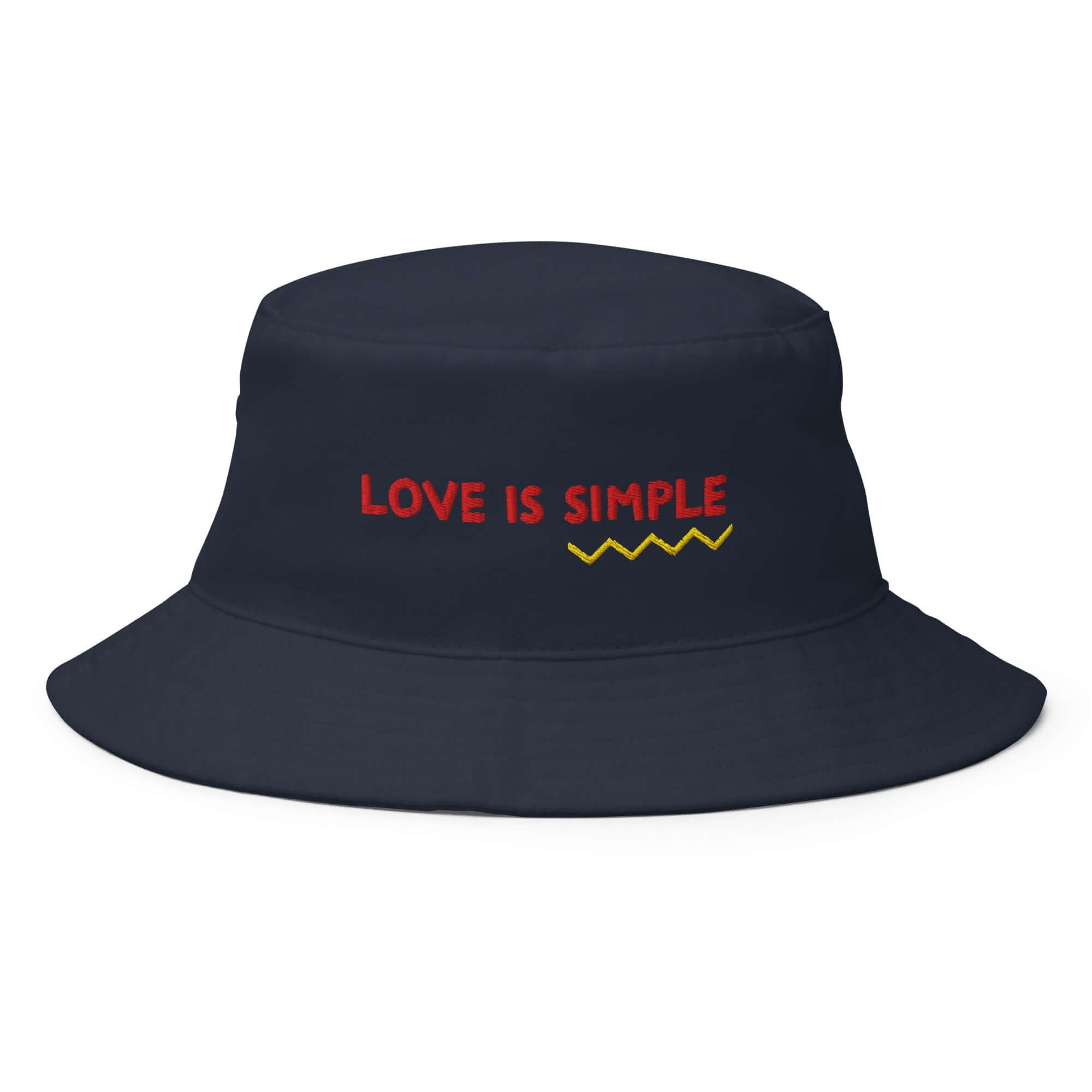 Bucket Hat I Big Accessories BX003 with Custom Embroidery Design Navy