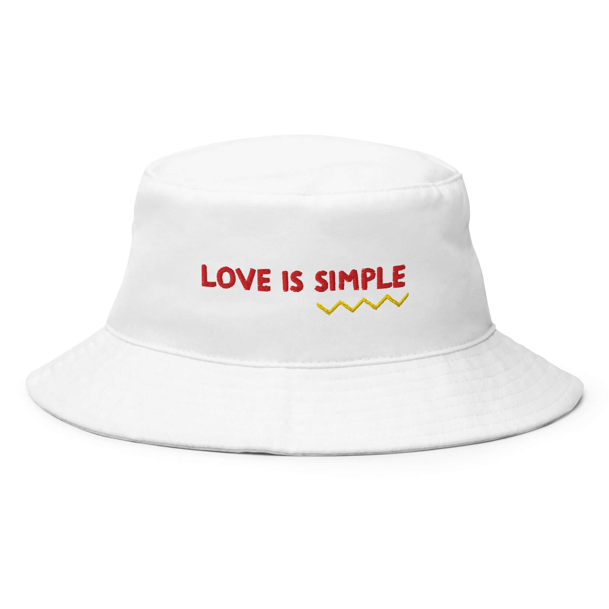 Bucket Hat I Big Accessories BX003 with Custom Embroidery Design White