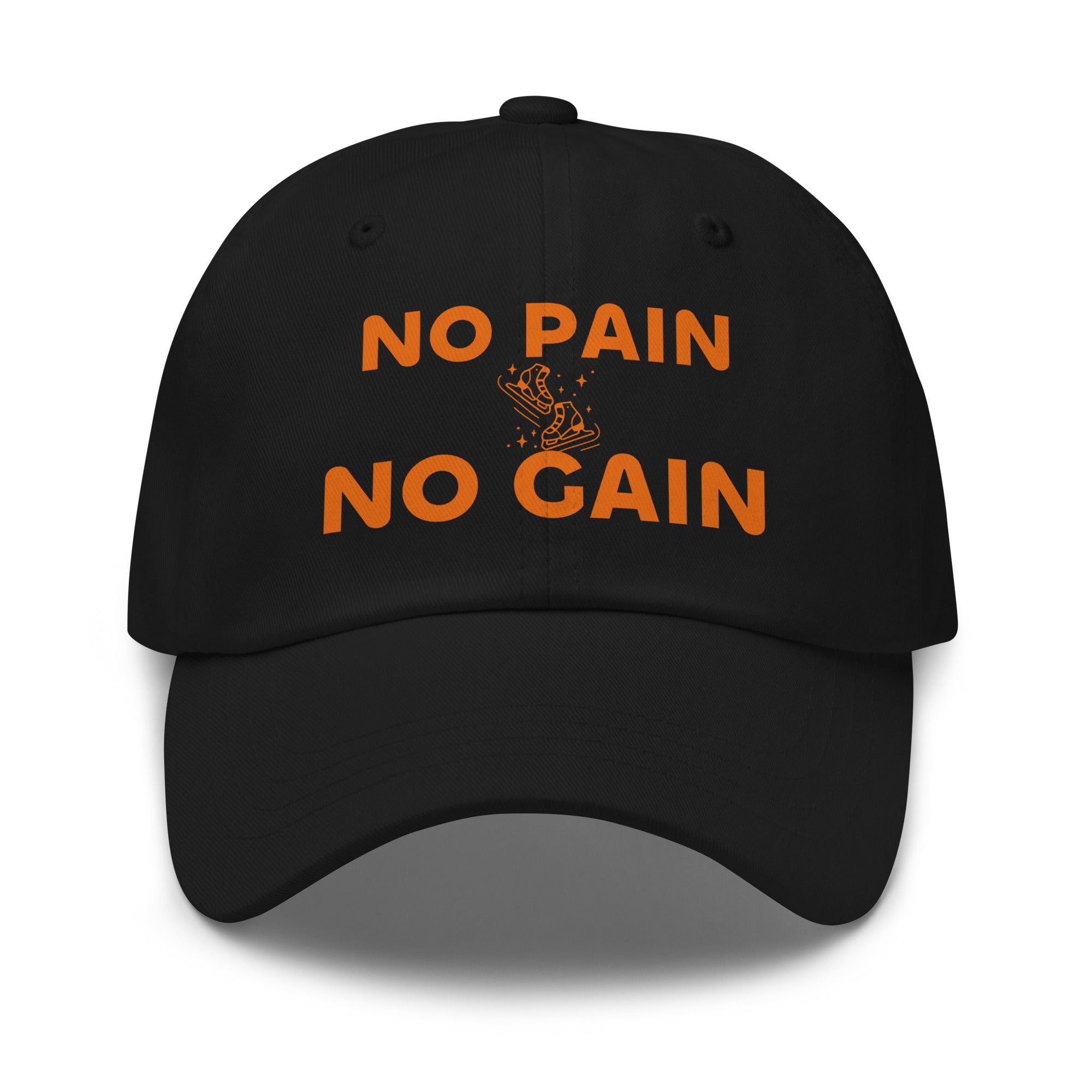 Dad hat with custom print design Black