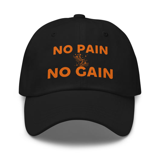 Dad hat with custom print design Black