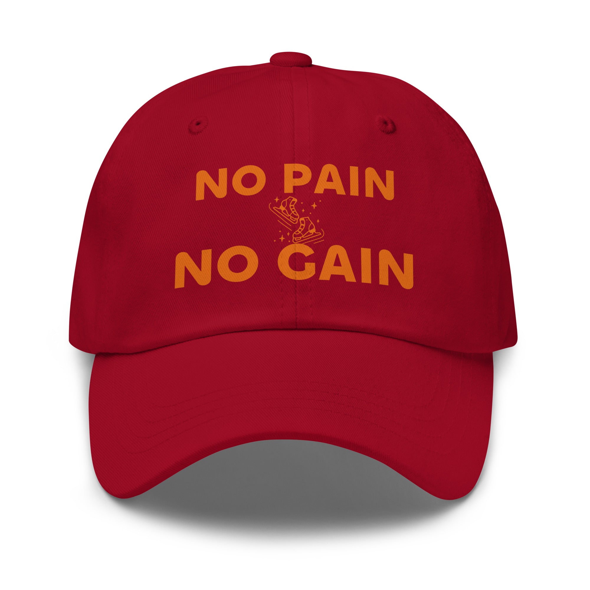 Dad hat with custom print design Cranberry
