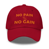 Dad hat with custom print design Cranberry