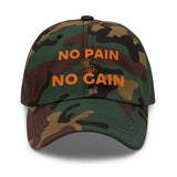 Dad hat with custom print design Green Camo