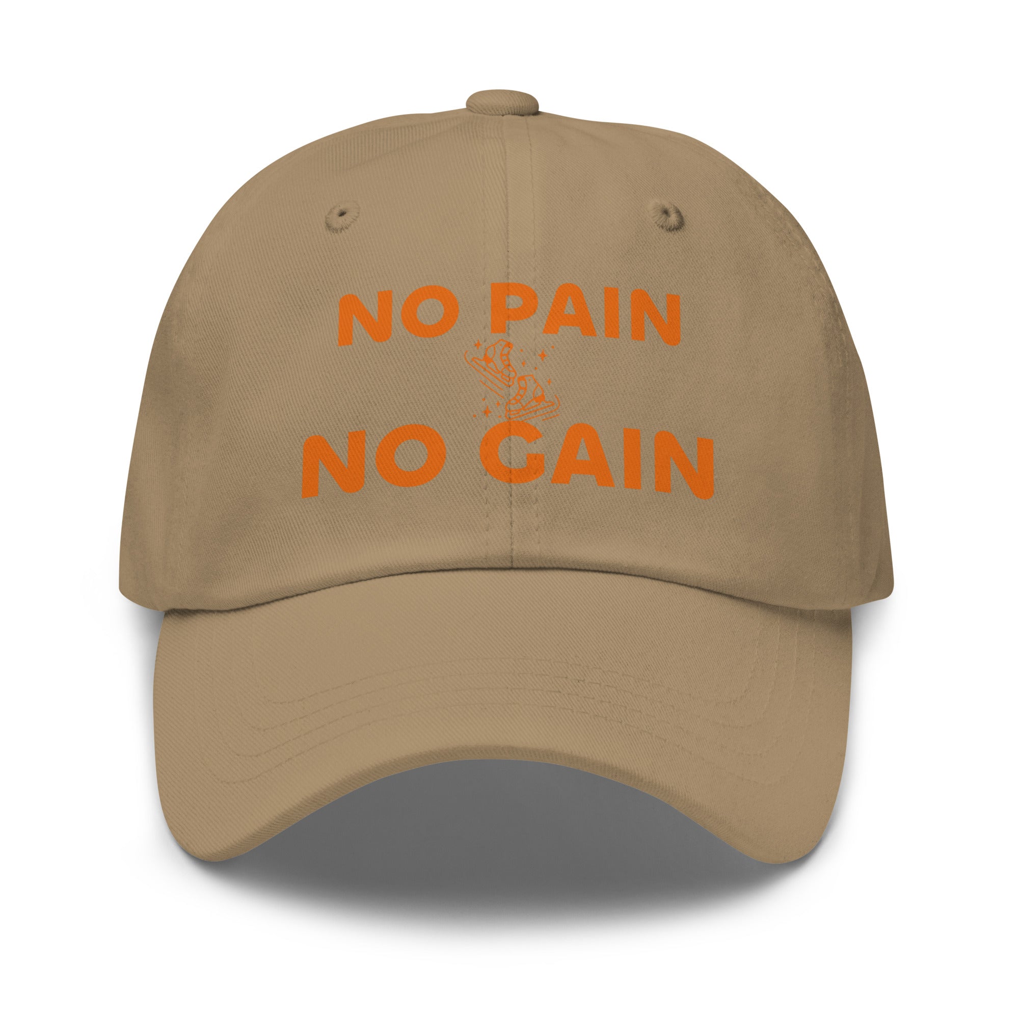 Dad hat with custom print design Khaki