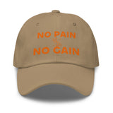 Dad hat with custom print design Khaki