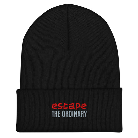 Cuffed Beanie - Custom Print Design Black