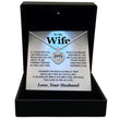 TRYNDI™ To My Wife Floating Heart Necklace With Authentic Swarovski Crystals