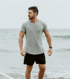 Bamboo Swift Curve-Hem T-Shirt - Heather Grey