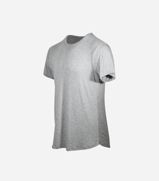Bamboo Swift Curve-Hem T-Shirt - Heather Grey Heather Grey
