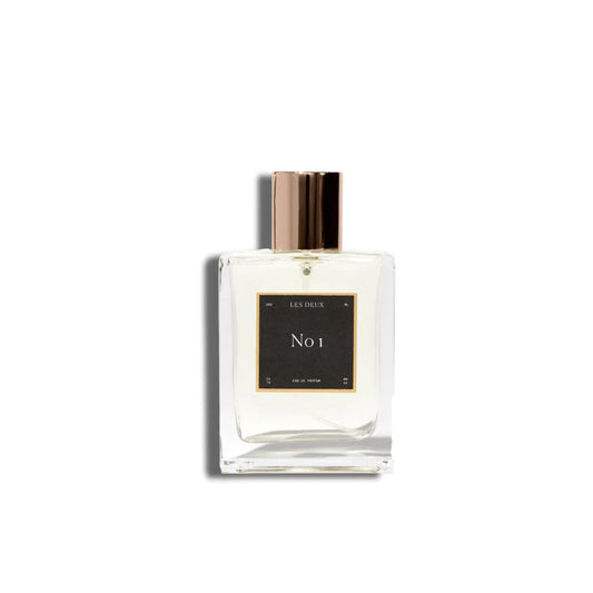 Perfume bottle labeled 'No 1' on a white background