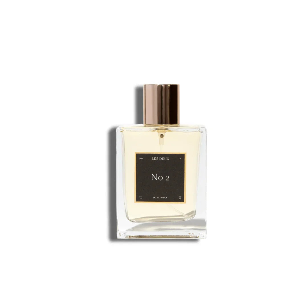 Perfume bottle labeled 'No 2' on a white background
